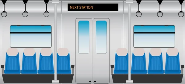 Düz tasarım, içinde Metro yolcu treni — Stok Vektör