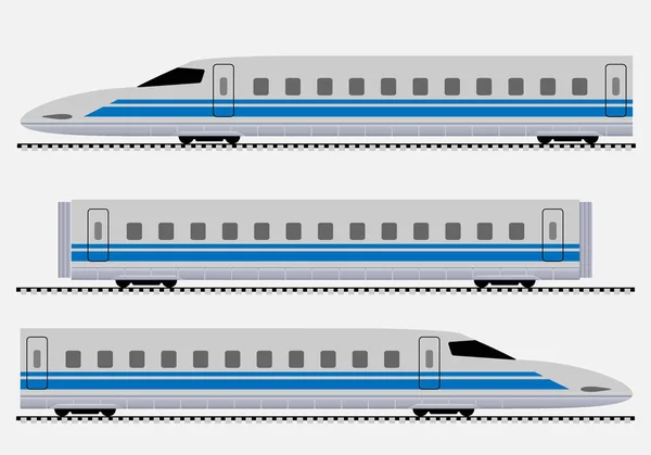 Tren expreso de pasajeros Ilustración vectorial — Archivo Imágenes Vectoriales