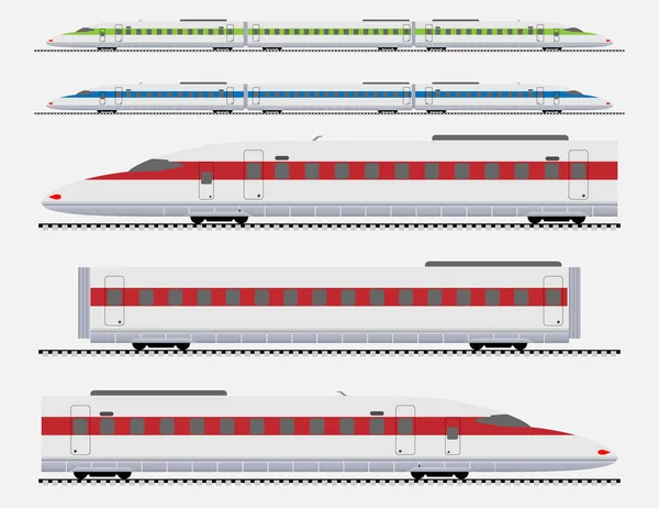 Εικονογράφηση διάνυσμα εξπρές τρένο επιβατών — Διανυσματικό Αρχείο