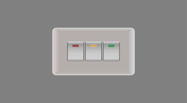 Duvar Elektrik düğmesi anahtarı vektör