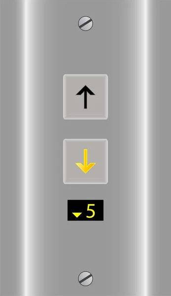 Bouton d'ascenseur sens haut et bas — Image vectorielle