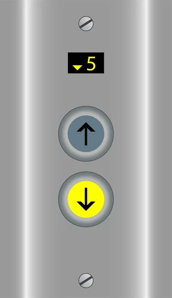 Bouton d'ascenseur sens haut et bas — Image vectorielle