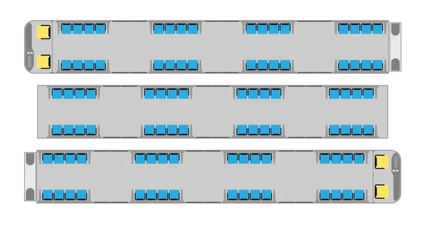 旅客メトロ列車座席表 — ストックベクタ
