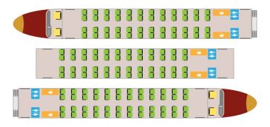 Yolcu yüksek hızlı tren koltuk haritasını 
