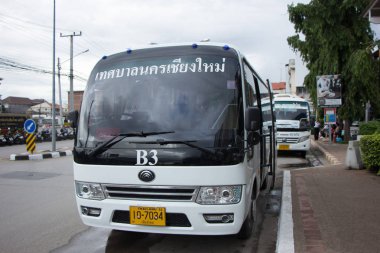 Yutong Mini otobüs. Chiangmai şehir otobüs yeni otobüs