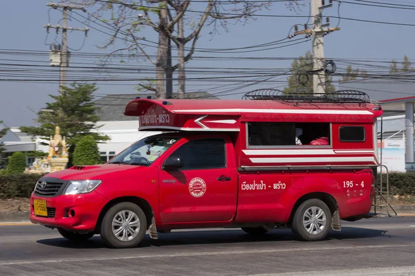 Orange mini truck taxi chiangmai — Stock Photo, Image
