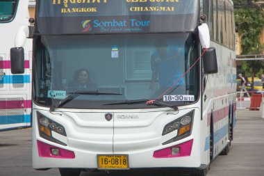 Kadını sürücüsü otobüs Sombattour şirket