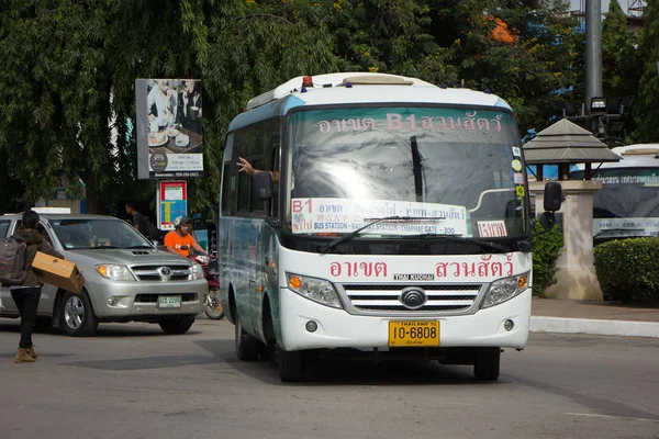 Yutong Mini Bus. New bus of Chiangmai city bus — Stock Photo, Image