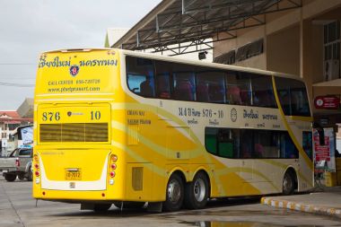 Phetprasert tur şirketi. Otobüs rota Nakhon Phanom ve Chiang