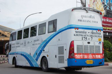 Phuluang tur şirketi otobüs. rota KhonKaen ve Chiangmai.