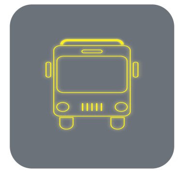 Otobüs çizgisi kızdırma simgesinde koyu arka plan