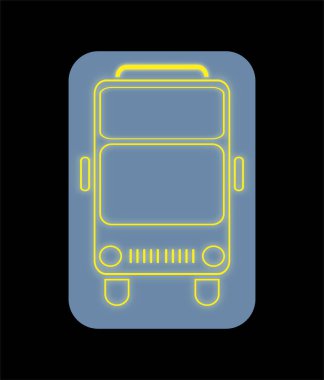 Otobüs çizgisi kızdırma simgesinde koyu arka plan