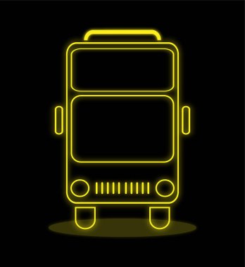 Otobüs çizgisi kızdırma simgesinde koyu arka plan