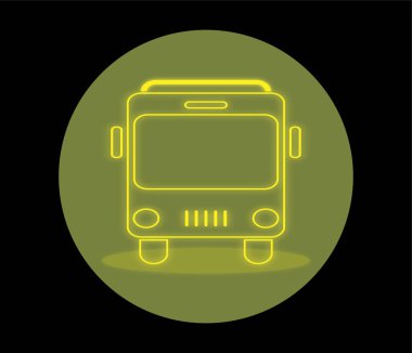 Otobüs çizgisi kızdırma simgesinde koyu arka plan