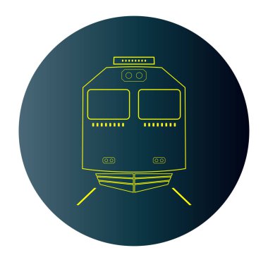 Mavi karanlık içinde açık görünüm lokomotif trenin simgesi