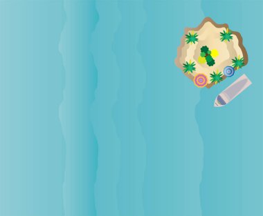 En iyi görünümü tropikal ada deniz ve plaj