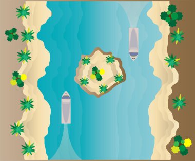 En iyi görünümü tropikal ada deniz ve plaj