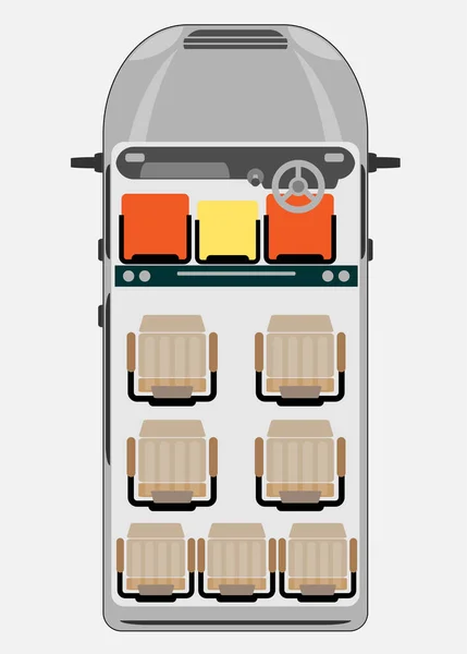 Mapa de assento do passageiro Van Car —  Vetores de Stock