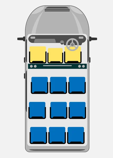 Mapa sedadel automobilu Van — Stockový vektor