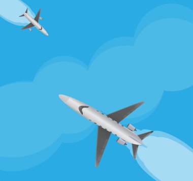 En iyi görünüm, küçük özel Jet uçak üzerinde mavi gökyüzü