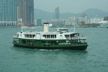 Feribot gemi Victoria Limanı Hong Kong