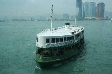 Feribot gemi Victoria Limanı Hong Kong