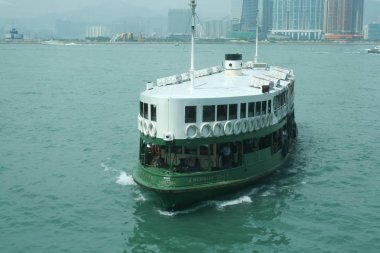 Feribot gemi Victoria Limanı Hong Kong