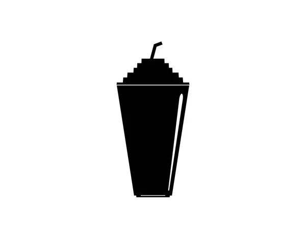 Ice coffee cup icon vector — Stock Vector