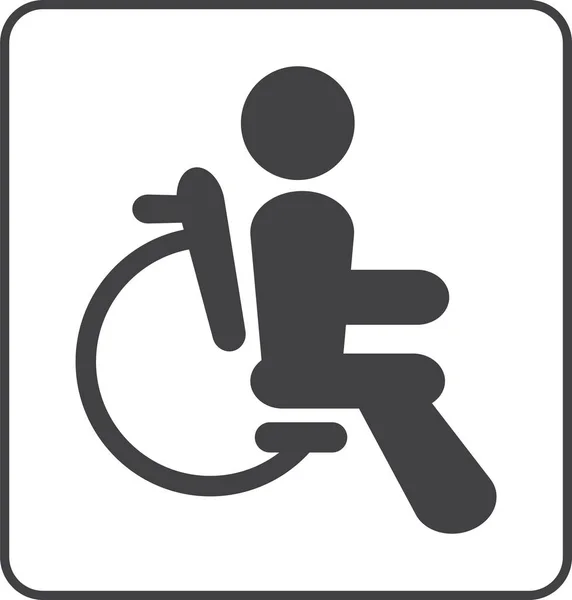 Wheelchair or invalid disabled icon — Stock Vector