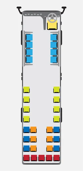 Mapa sedadel Metro nebo autobus — Stockový vektor