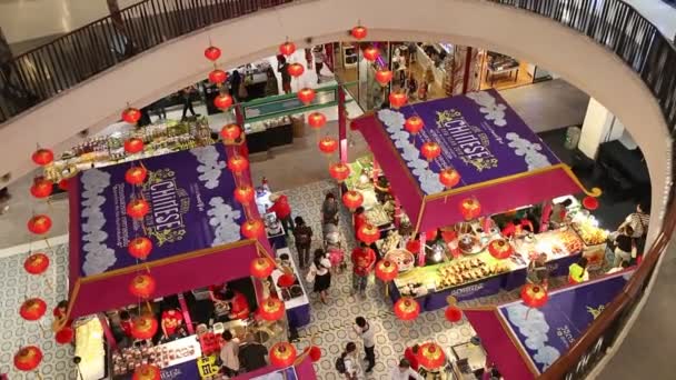 Chiang Mai Tayland Şubat 2018 Çin Newyear Gıda Alan Merkezi — Stok video