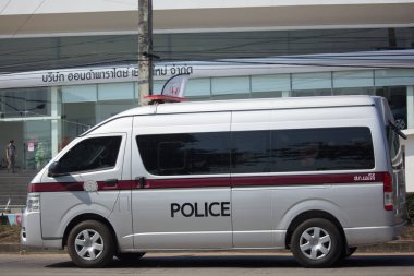  Polis Van araba Royal Thai polisinin. 