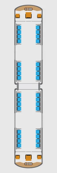 上图显示单轨车座椅图 — 图库矢量图片