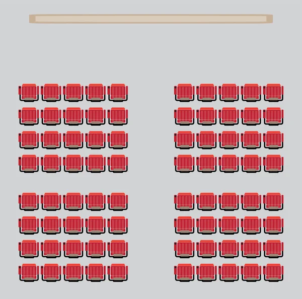 Top Ver espectáculo Asiento en el Teatro — Archivo Imágenes Vectoriales