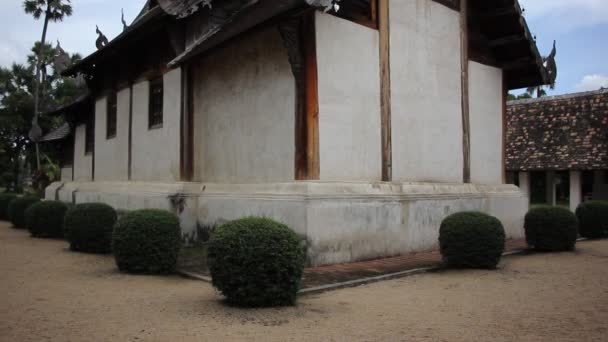 Wat Ton Kwan Lanna Tayland Kuzey Tayland Mimari Temple Chiangmai — Stok video