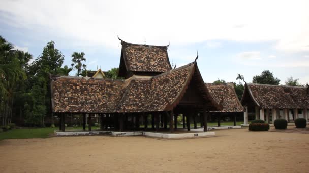 Wat Ton Kwan Lanna Thai Templo Arquitectura Tailandia Norte Chiangmai — Vídeos de Stock