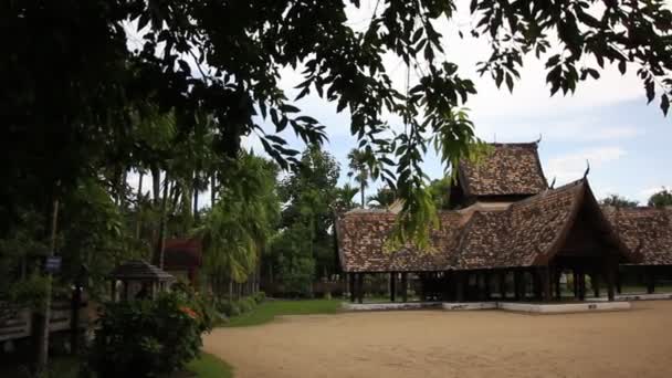 Wat Ton Kwan Lanna Thai Templo Arquitectura Tailandia Norte Chiangmai — Vídeo de stock