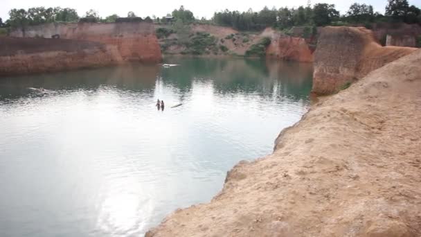 Hangdong Canyon Chiangmai Resevoir Vecchi Terreni Scavo Laterite Vendita — Video Stock