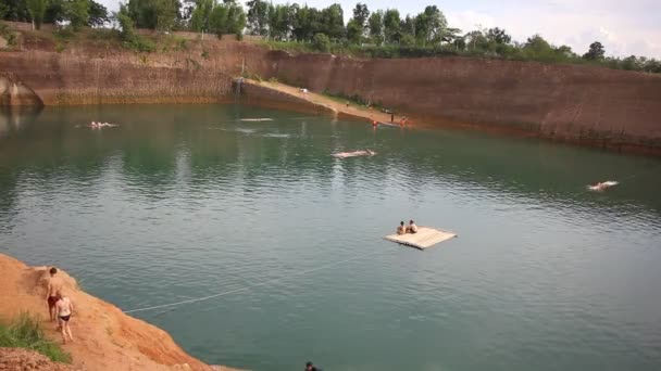 Hangdong Kaňonu Chiangmai Nádrž Staré Vykopávky Laterit Půdy Prodej — Stock video