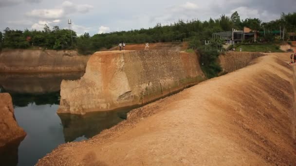 Hangdong Canyon Chiangmai Resevoir Solo Laterite Escavação Antiga Para Venda — Vídeo de Stock
