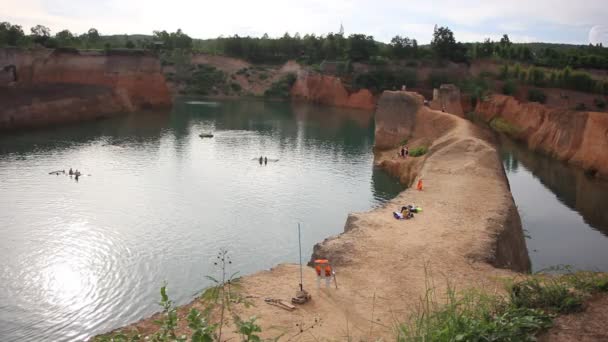 Hangdong Canyon Chiangmai Iedere Uit Oude Opgraving Lateriet Bodem Koop — Stockvideo