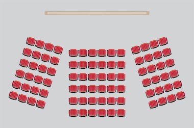 Üstten Görünüm tiyatroda koltuk göster 
