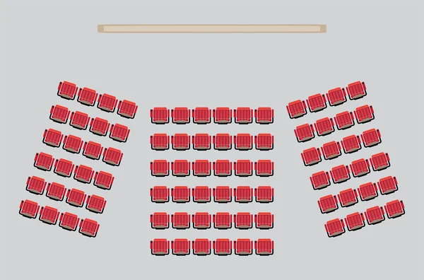 Widok z góry Pokaż siedzenia w teatrze — Wektor stockowy