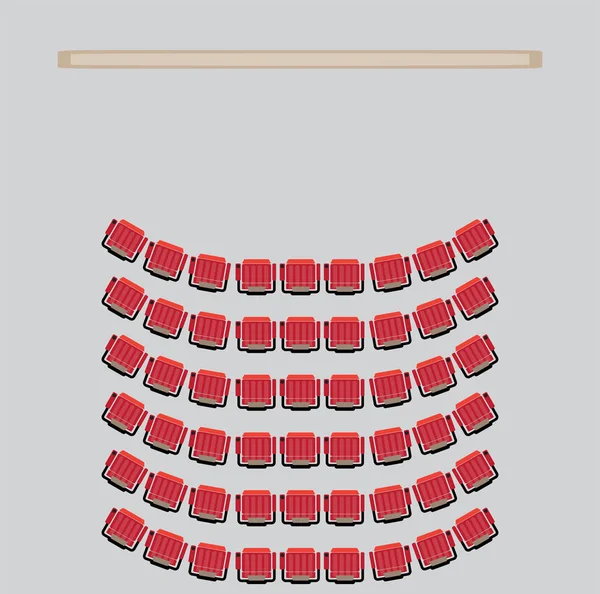 Spectacle Top View Siège au théâtre — Image vectorielle