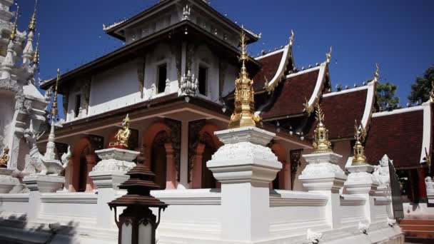 Chiangmai Thailand Oktober 2015 Darabhirom Tempel Mooie Tempel Maerim District — Stockvideo