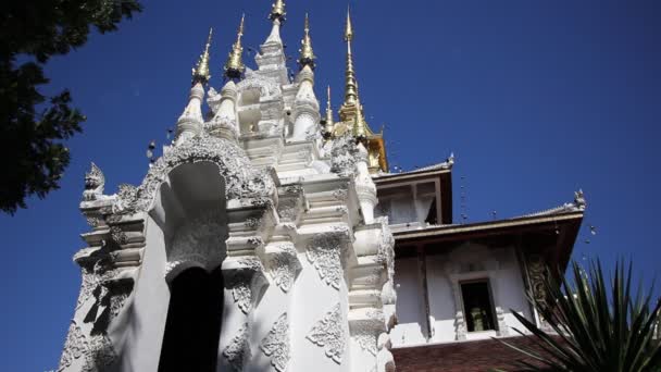 Chiangmai Thailand October 2015 Darabhirom Temple Beautiful Temple Maerim District — стоковое видео
