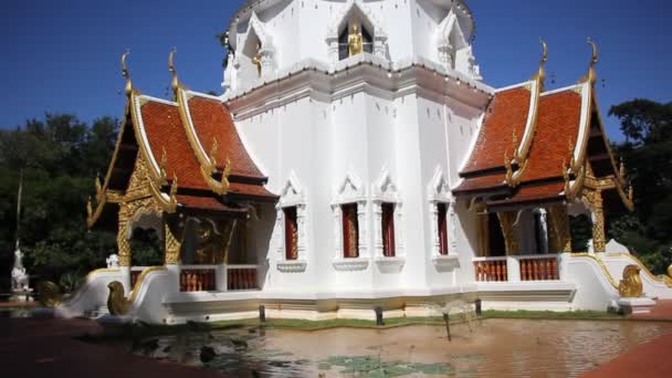 Chiangmai Thailand Oktober 2015 Darabhirom Tempel Mooie Tempel Maerim District — Stockvideo