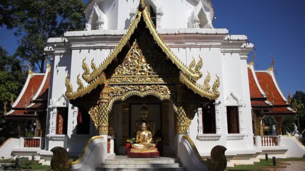 Chiangmai Tailandia Octubre 2015 Templo Darabhirom Hermoso Templo Distrito Maerim — Vídeos de Stock