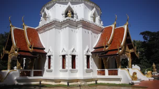 Chiangmai Thailand Oktober 2015 Darabhirom Tempel Mooie Tempel Maerim District — Stockvideo