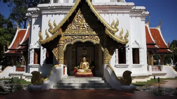 Chiangmai Thailand Oktober 2015 Darabhirom Tempel Mooie Tempel Maerim District — Stockvideo